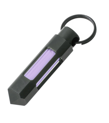 Glow Rhino Metal Purple Tritium Ember Fob