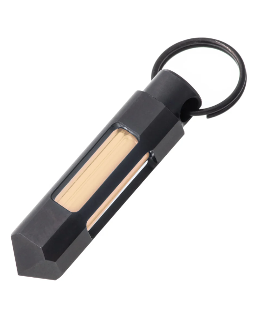 Glow Rhino Metal Orange Tritium Ember Fob