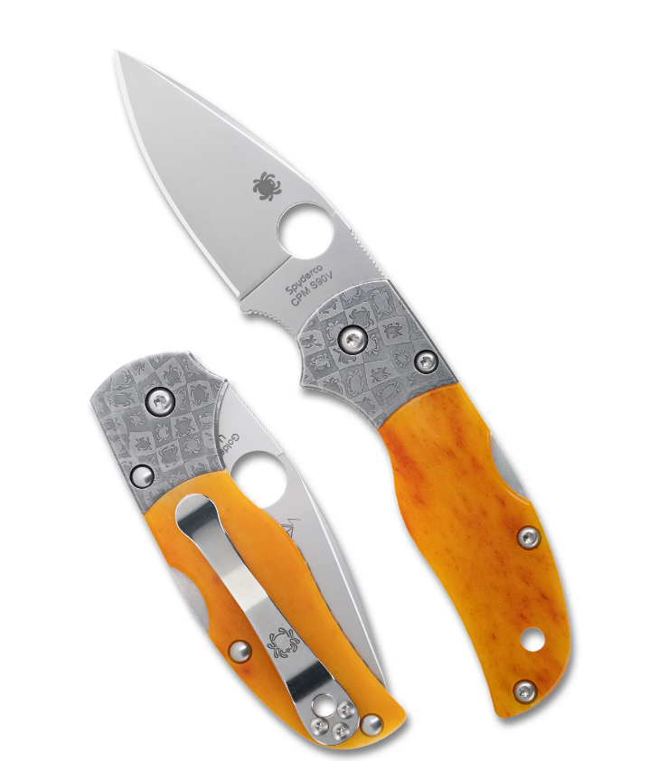 Spyderco 50th Anniversary Amber Bone Native 5 Sprint Run