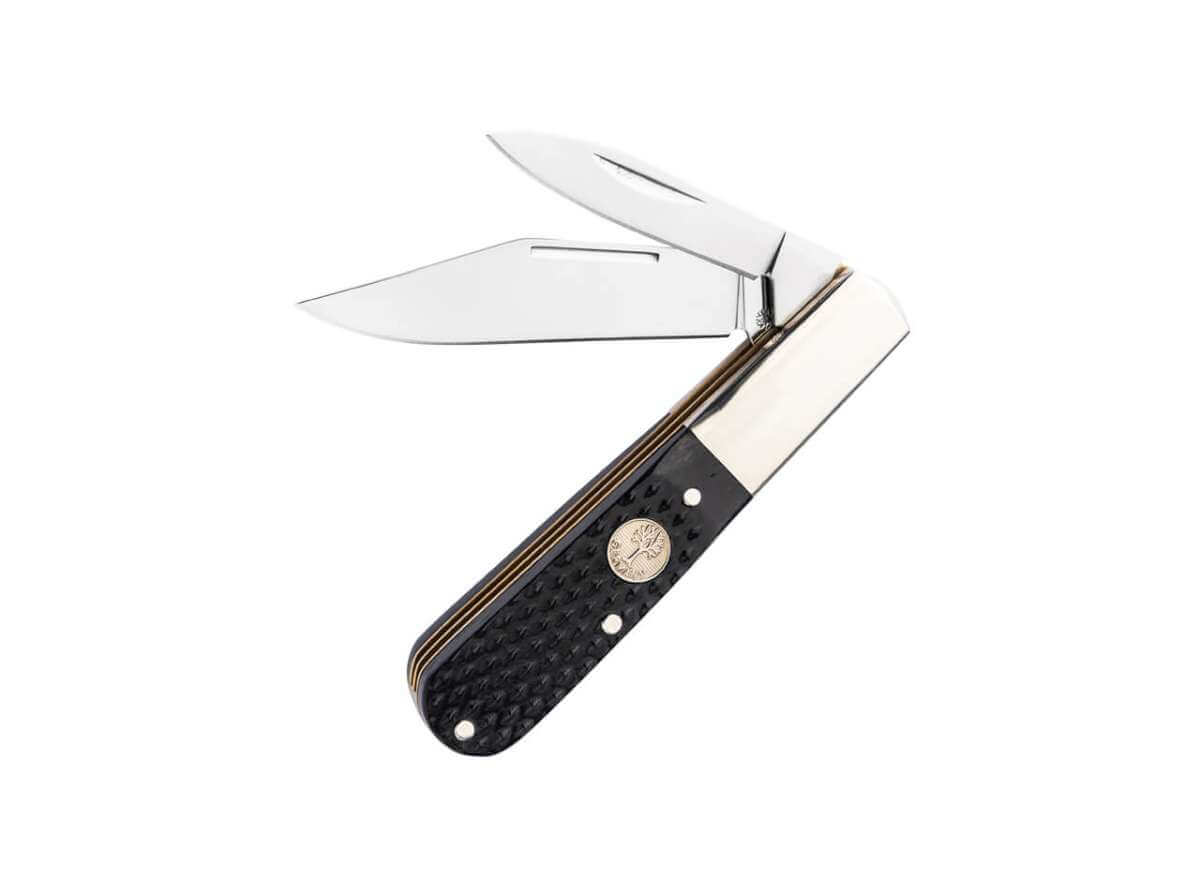 Boker Treebrand Black Checkered Bone Two Blade Barlow - Image 2
