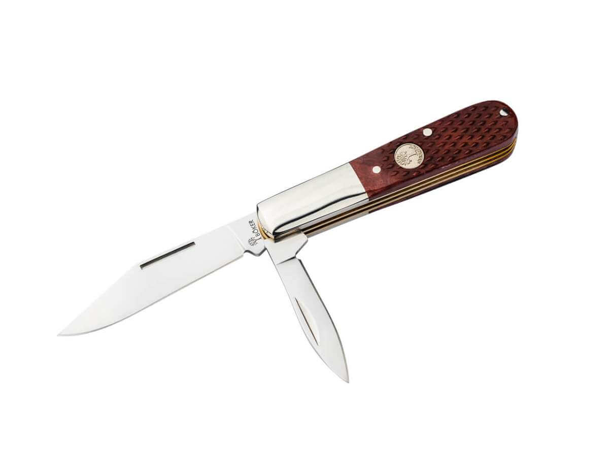 Boker Treebrand Brown Checkered Bone Two Blade Barlow