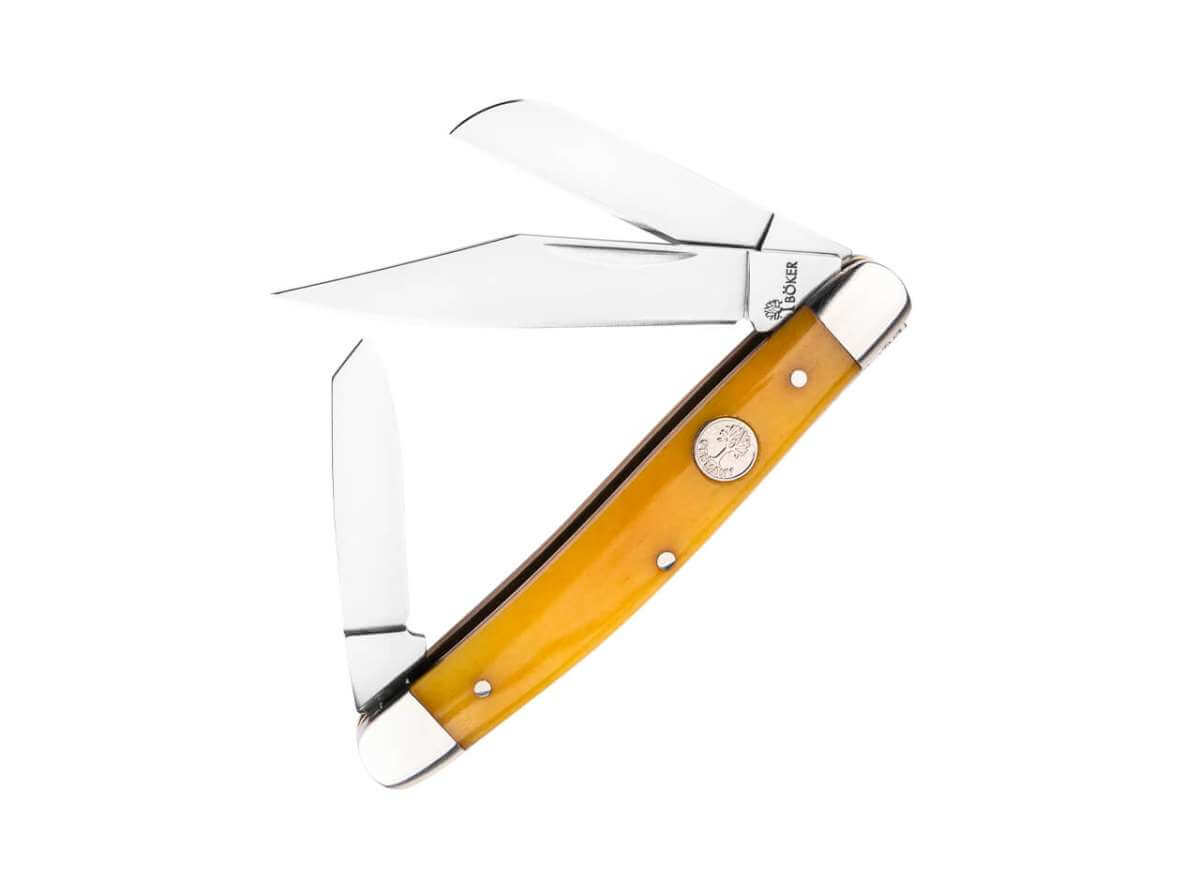 Boker Treebrand Smooth Yellow Bone Large Stockman - Image 2