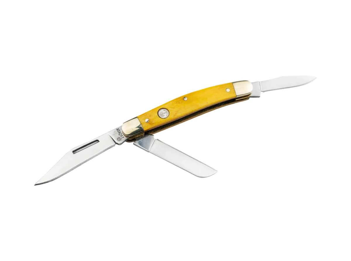 Boker Treebrand Smooth Yellow Bone Large Stockman
