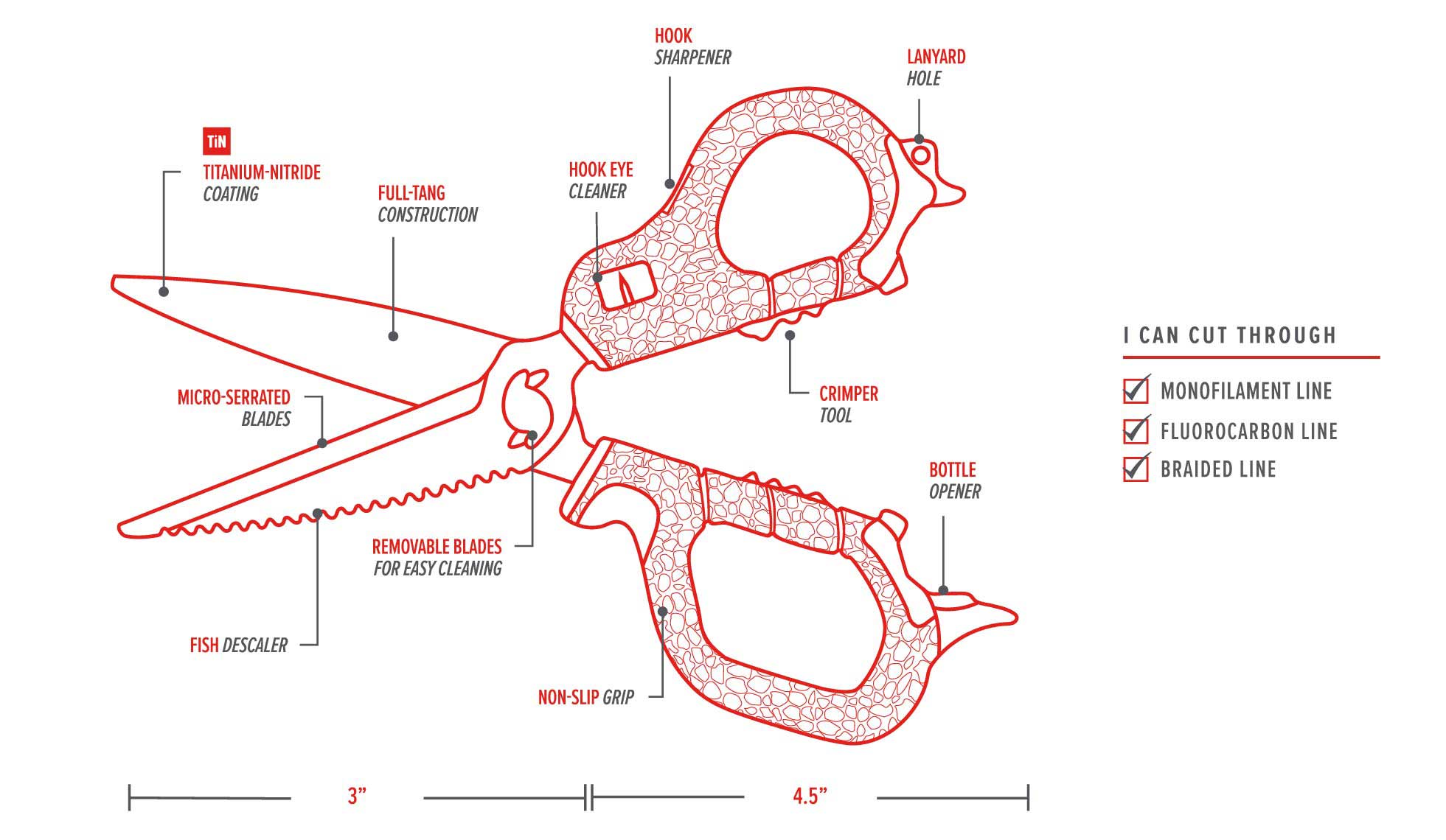 Bubba Medium Red Shears
