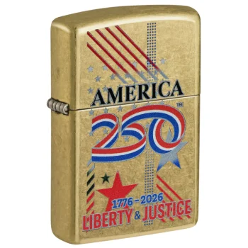 Zippo Lighter America 250 Liberty & Justice Design