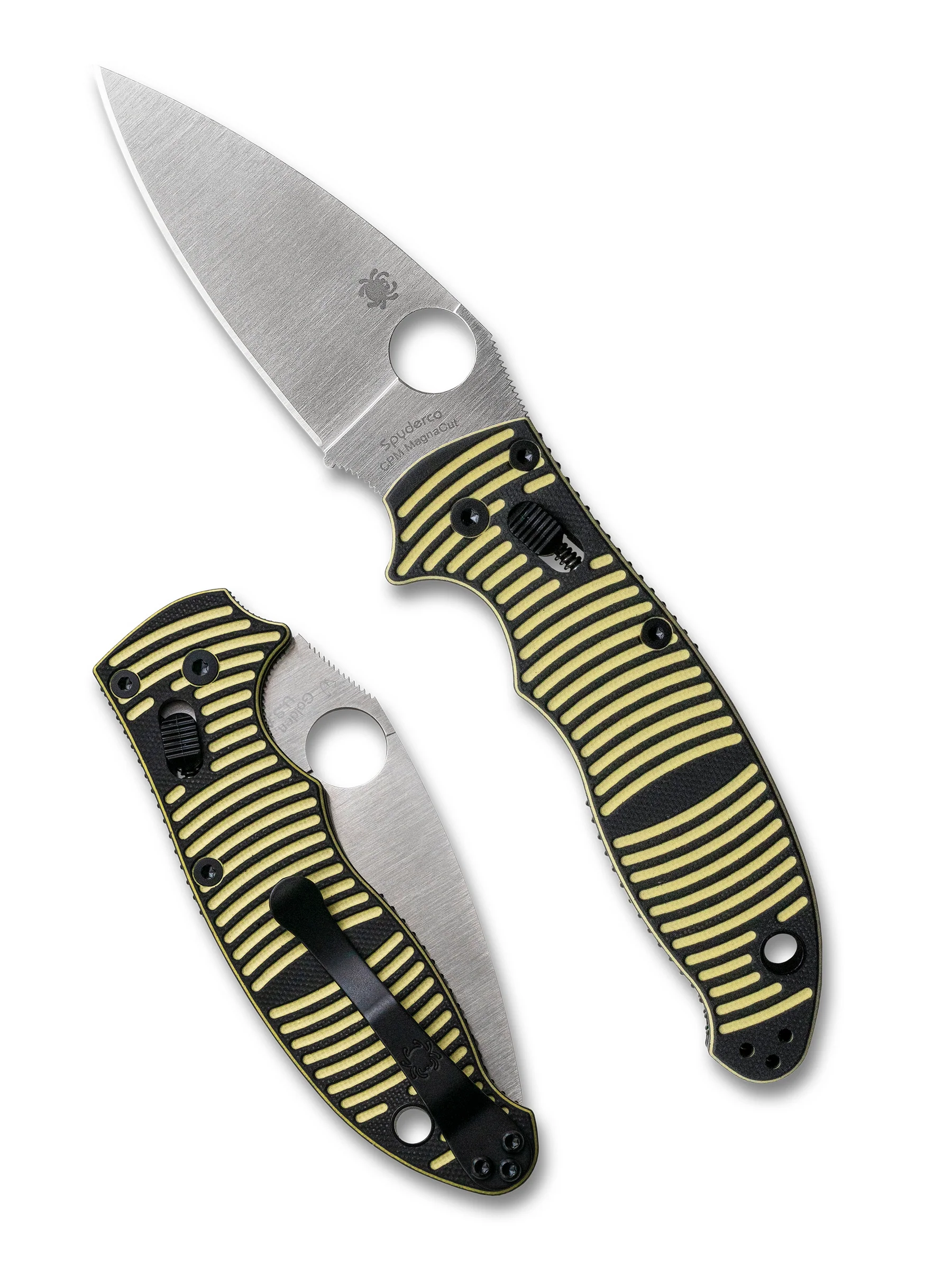 Spyderco Salt Yellow and Black G-10 Manix 2
