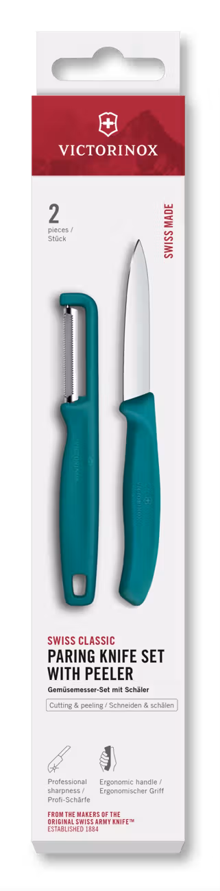 Victorinox Kale Green Paring Knife & Peeler Set