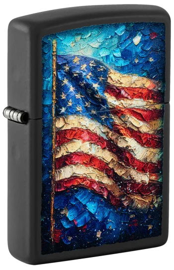Zippo Lighter Painted Flag Design