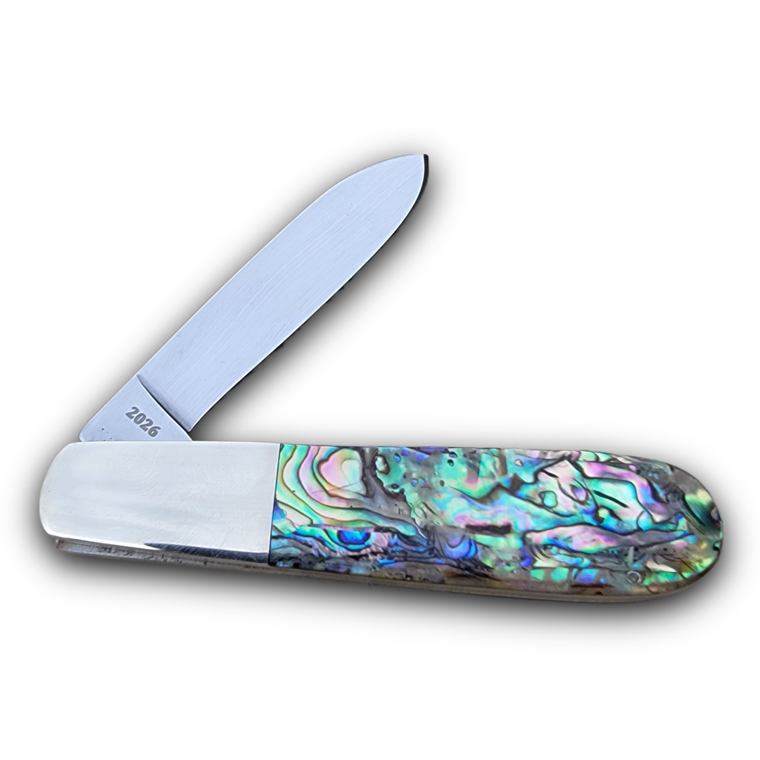 JBF Champlin Cutlery USA Abalone Teardrop Barlow - Image 3