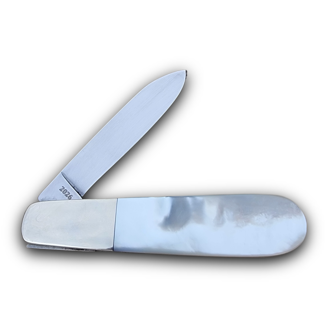 JBF Champlin Cutlery USA Mother of Pearl Teardrop Barlow - Image 3