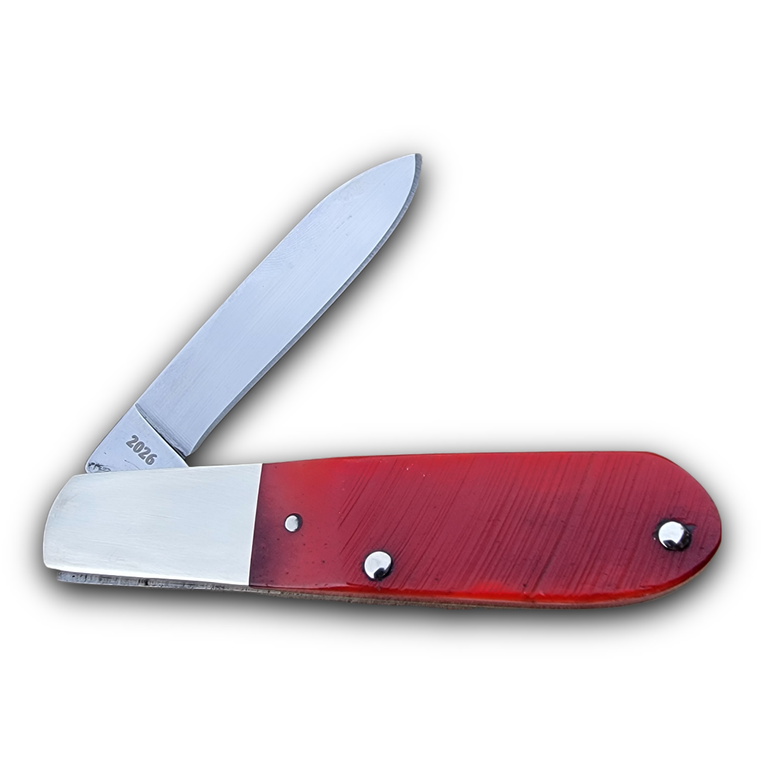 JBF Champlin Cutlery USA Sawcut Red Bone Teardrop Barlow - Image 3