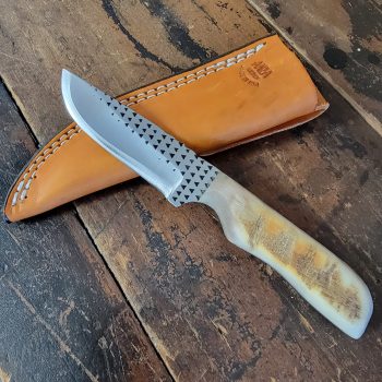 Anza Knives 12F Sheep Horn Diamond Back Fixed Blade