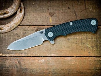Rick Hinderer Black G10 Stonewash Blue Finish Sheepsfoot Project X