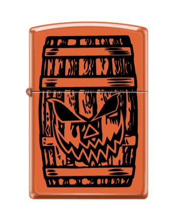 Halloween Jack-o-lantern Bourbon Barrel Orange Zippo Lighter
