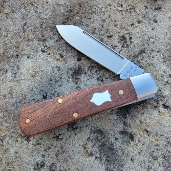 Cooper Cutlery Dollar Knife Co. Franciscan Walnut Jack White Shield