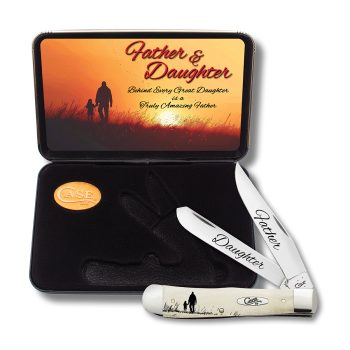 AWTC54FD Father Daughter Smooth Natural Bone Trapper Gift Set