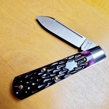 Cooper Cutlery Dollar Knife Co. Purple Bone Jack Knife