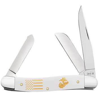 Case USMC Marine White Synthetic Medium Stockman
