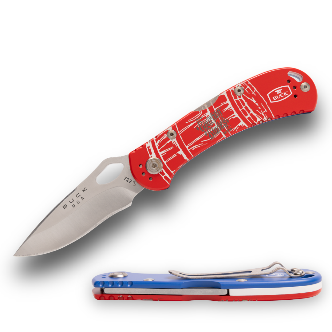 Buck Bourbon & Blades Red Aluminum Spitfire 1 of 100
