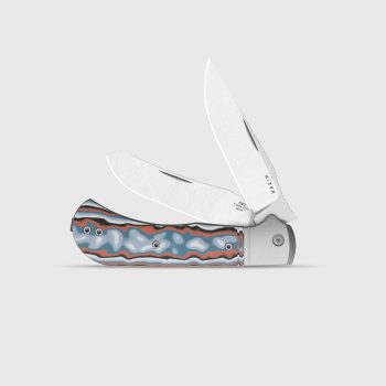 Kizer Blue and Orange Vortex Micarta Trestle TP AirTi