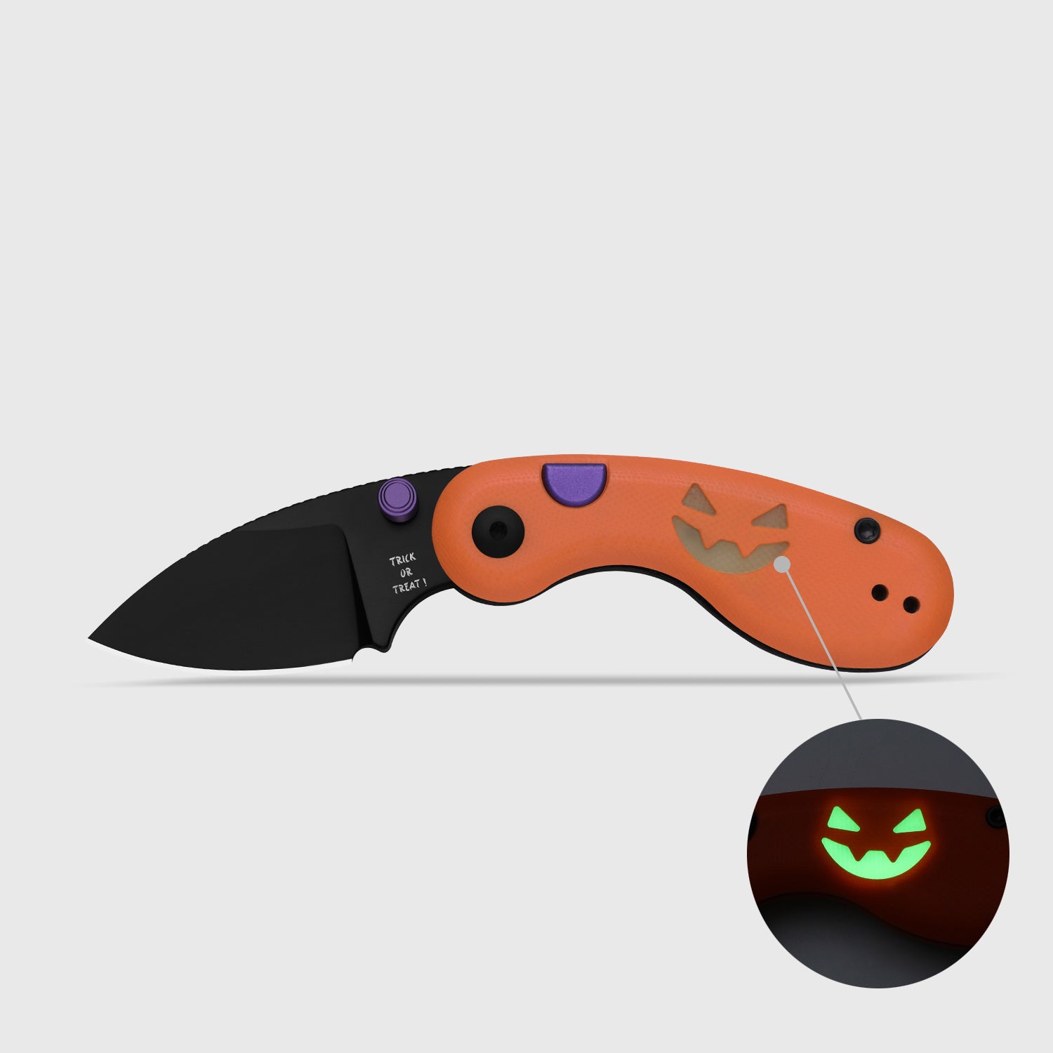 Kizer Halloween Orange G10 Microbe Button Lock