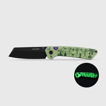Kizer Halloween Green G10 Madrac Button Lock
