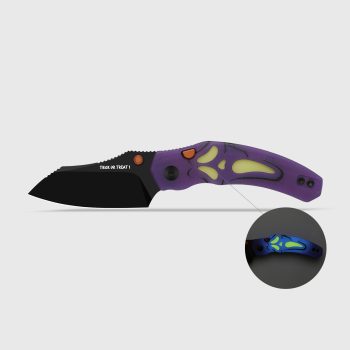 Kizer Halloween Purple G10 Mini Bulldog Button Lock