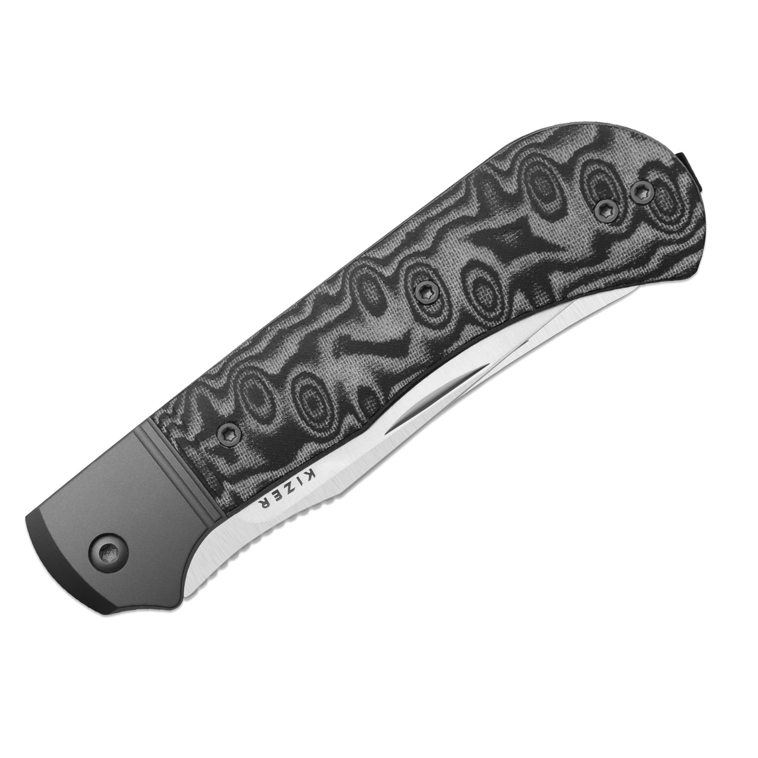Kizer Black and Gray Vortex Micarta Trestle TP AirTi - Image 4