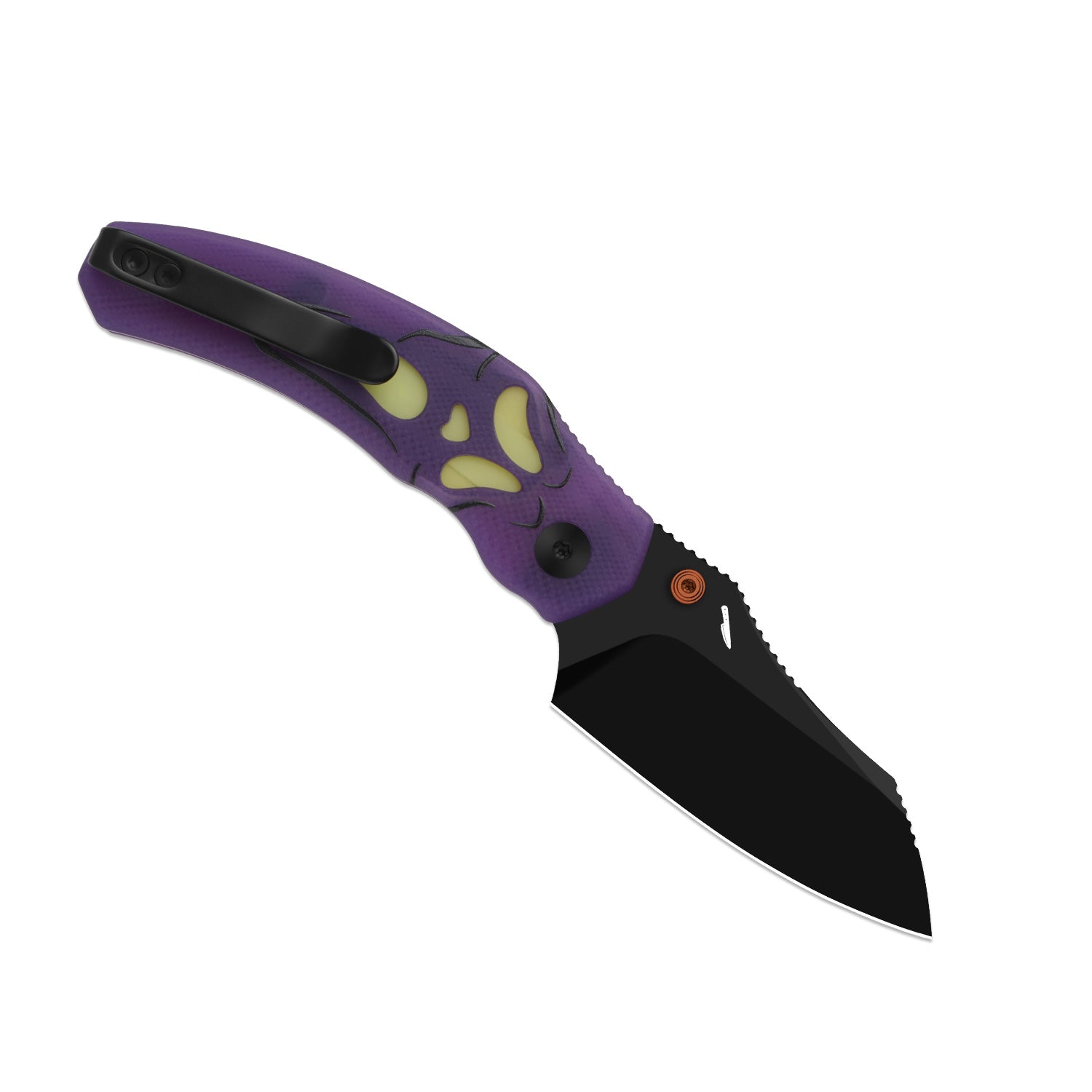 Kizer Halloween Purple G10 Mini Bulldog Button Lock - Image 7