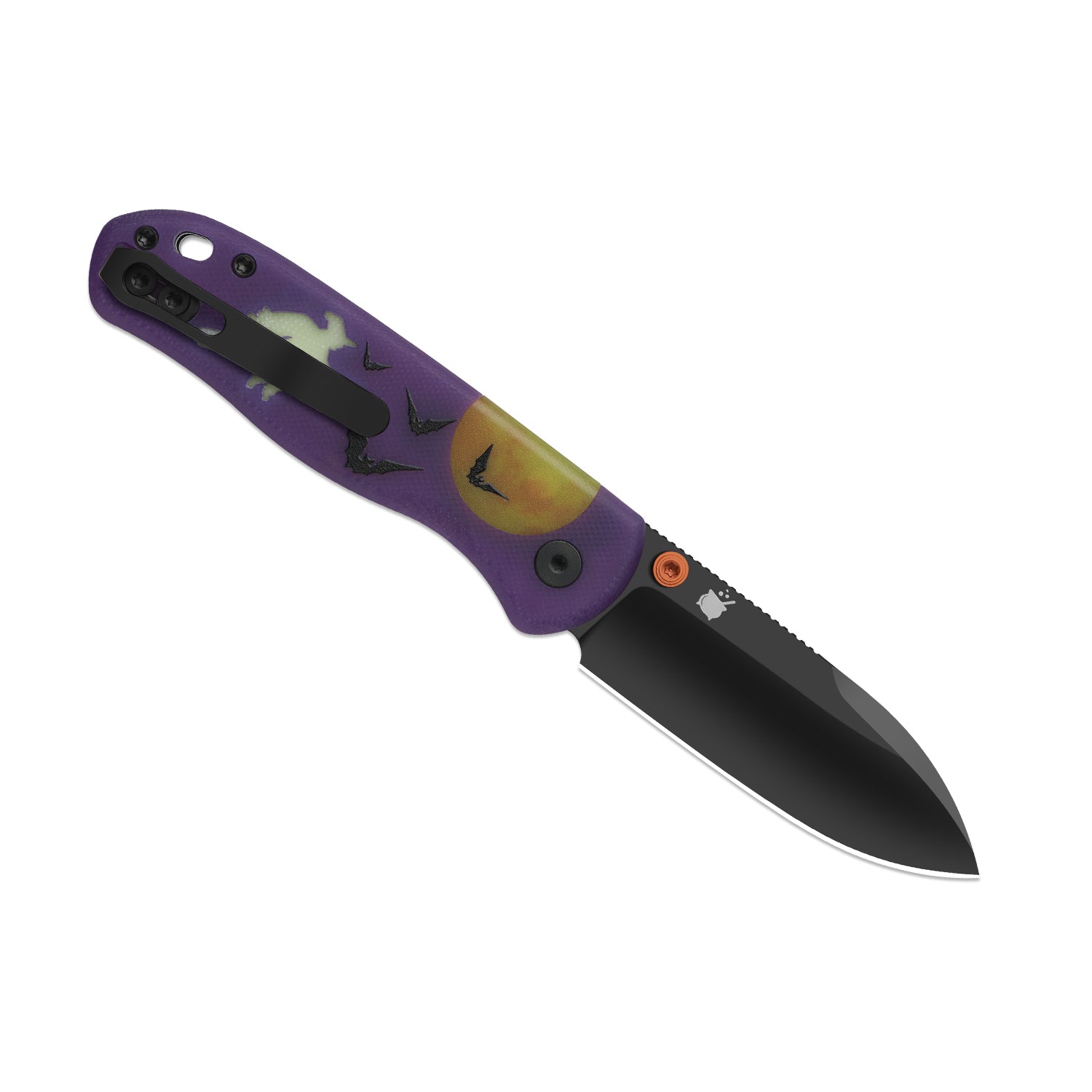 Kizer Halloween Purple G10 Drop Bear Button Lock - Image 7
