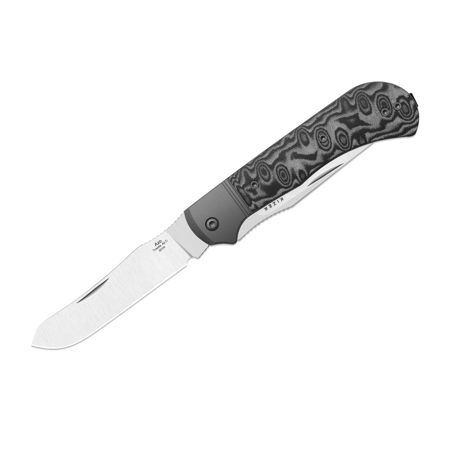 Kizer Black and Gray Vortex Micarta Trestle TP AirTi - Image 10