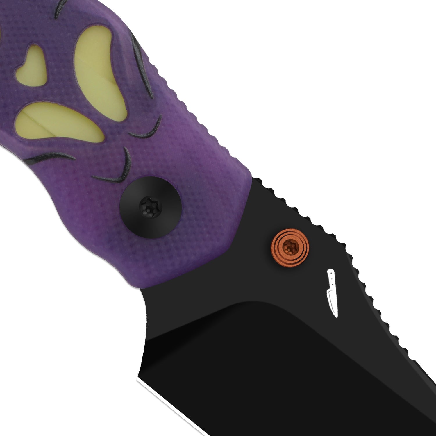 Kizer Halloween Purple G10 Mini Bulldog Button Lock - Image 4