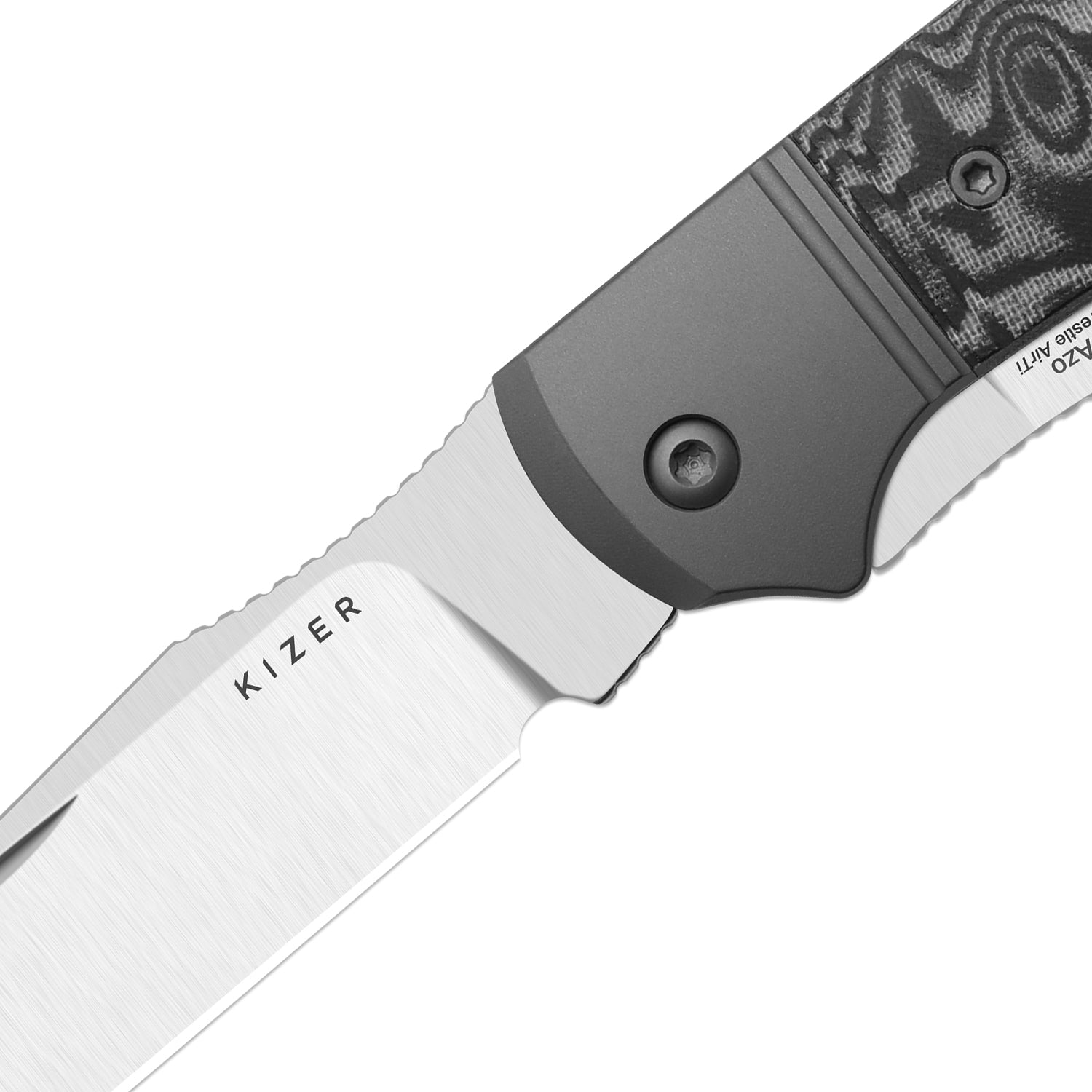 Kizer Black and Gray Vortex Micarta Trestle TP AirTi - Image 8