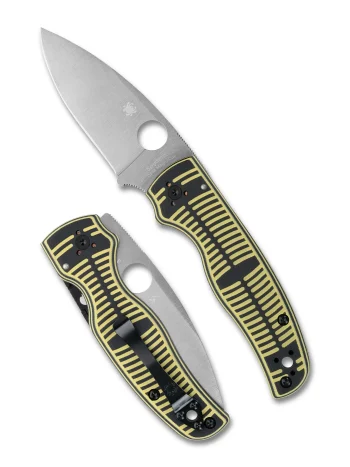Spyderco Yellow and Black G10 Salt Shaman