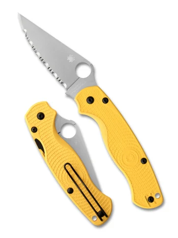 Spyderco Yellow Salt Lightweight Para Military 2 Serrated