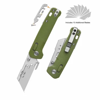 QSP Knife OD Green Penguin Workmate Utility Knife