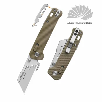 QSP Knife Khaki Penguin Workmate Utility Knife