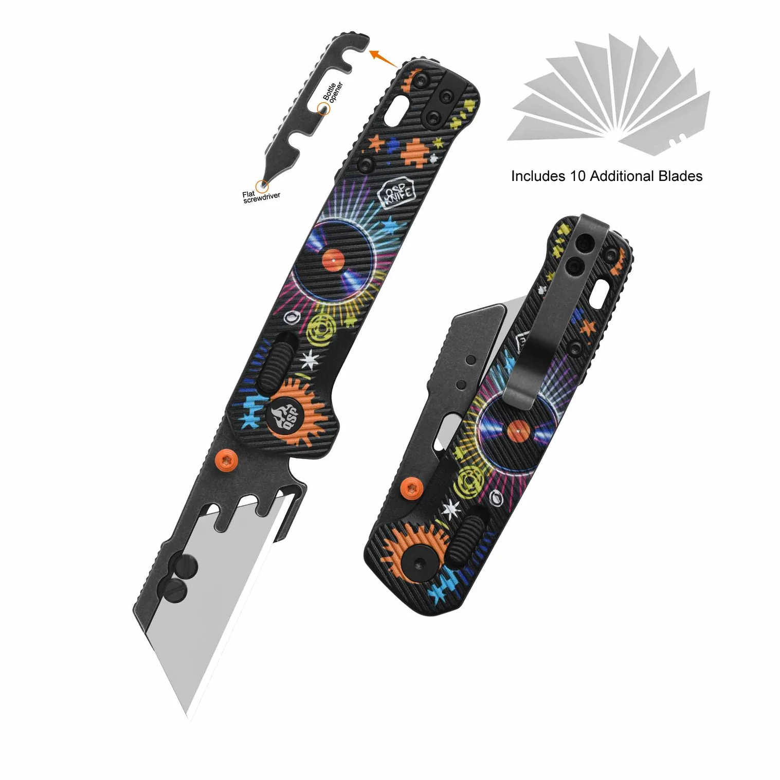 QSP Knife Record Penguin Workmate Utility Knife
