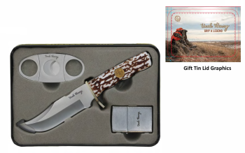 Schrade Uncle Henry Staglon Fixed Blade and Cigar Cutter Combo Set
