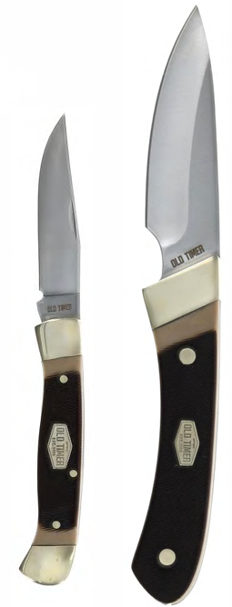 Schrade Old Timer Sawcut Fixed Blade and Folder Knife Combo Set